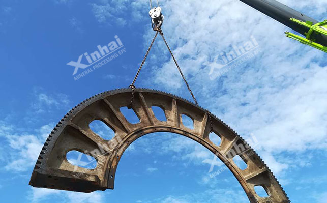 棒磨機(jī)齒輪現(xiàn)場安裝
